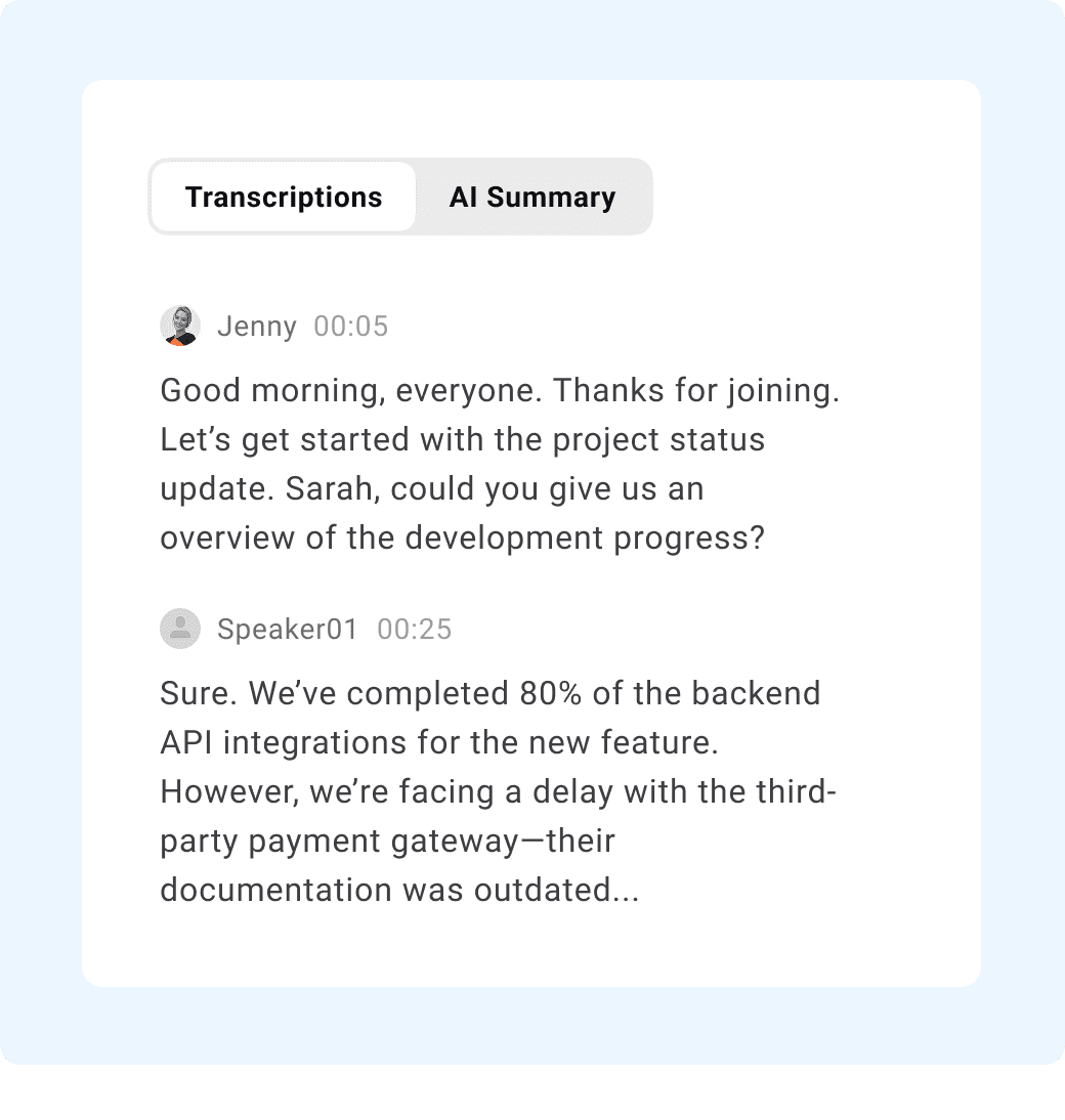 Owll.ai AI note taker: Transcribe audio or video quickly and accurately into clean, searchable text. Perfect AI summary generator for professional transcription needs.